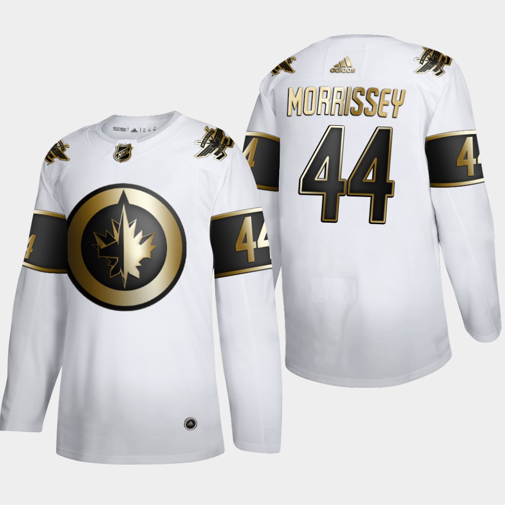 Men Winnipeg Jets #44 Josh Morrissey Adidas White Golden Edition Limited Stitched NHL Jersey->colorado avalanche->NHL Jersey